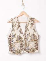 ゴブラン織り 総柄ベスト