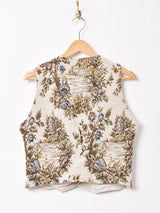 ゴブラン織り 総柄ベスト