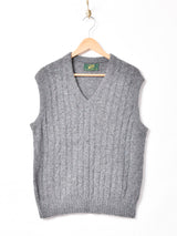 アメリカ製 ケーブル ミックスニットベスト