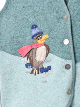 オーストリア製 デザイン ウールベスト