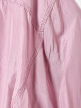 ワンポイント 長袖 シルクシャツ