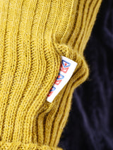 ニット アームウォーマー マスタード