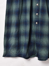 アメリカ製 チェック デザイン 長袖ワンピース