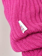 ニット アームウォーマー ビビットピンク