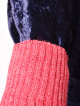 ニット アームウォーマー ピンク
