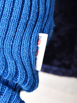 ニット アームウォーマーブルー
