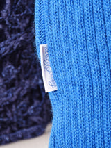 ニット アームウォーマーブルー