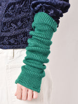 ニット アームウォーマー グリーン