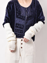 ニット アームウォーマー ホワイト