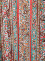 総柄 長袖ワンピース