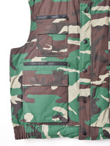 カモフラージュ柄 中綿入り ベスト