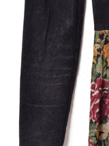 アメリカ製 花柄 切り替えデザイン 長袖ワンピース