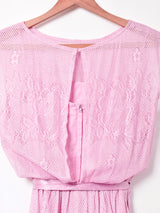 クロシェ マキシ丈 スリーブレスワンピース