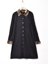 レオパード  長袖ワンピース