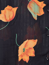 花柄 シアーシャツ