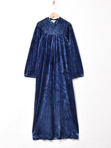 シャーリング ベロア 長袖ワンピース