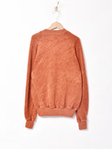 Vネック 長袖 リブトップス