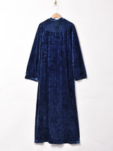 シャーリング ベロア 長袖ワンピース