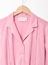 アメリカ製 ベルト付き オープンカラー 長袖ワンピース