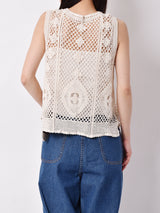 Elcaminoメッシュ ノースリーブトップス