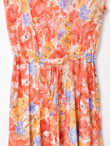 花柄 スリーブレスワンピース