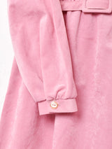 アメリカ製 ベルト付き オープンカラー 長袖ワンピース