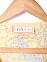 総柄 スリーブレスワンピース