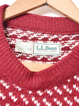 ノルウェー製 L.L.Bean バーズアイ柄 セーター