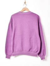 アメリカ製 後染め フラワー プリントスウェットシャツ