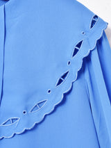 カットワークカラー ブラウス