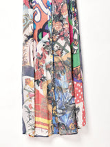 アメリカ製 総柄 シアー スリーブレスワンピース