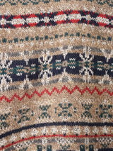 アメリカ製 Woolrich Vネック 総柄セーター