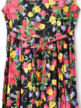 花柄 スリーブレスワンピース