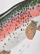 魚 プリントスウェットシャツ