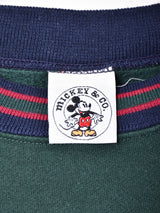 ミッキーマウス 刺繍 スウェットシャツ