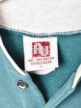 アメリカ製 ポケット付き オオカミ プリントスウェットシャツ