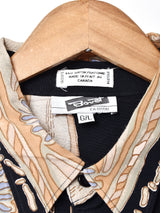 カナダ製 総柄 プルオーバー 半袖シャツ