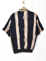 カナダ製 総柄 プルオーバー 半袖シャツ