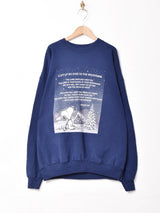 スヌーピー プリントスウェットシャツ