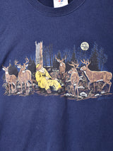 トナカイ プリントスウェットシャツ