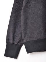 【2色展開】 長袖 エンボス リブトップス