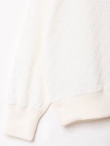 【2色展開】 長袖 エンボス リブトップス