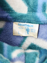 総柄 プルオーバーフリースジャケット