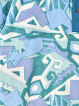 総柄 プルオーバーフリースジャケット