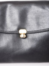 フラップ レザー ショルダーバッグ