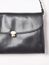 フラップ レザー ショルダーバッグ