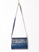 ギャザー レザー ショルダーバッグ