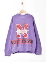 アメリカ製 後染め 両面プリント スウェットシャツ