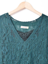 【3色展開】Emerald Motel長袖 レース×シアー ワンピース