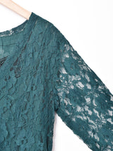 【3色展開】Emerald Motel長袖 レース×シアー ワンピース
